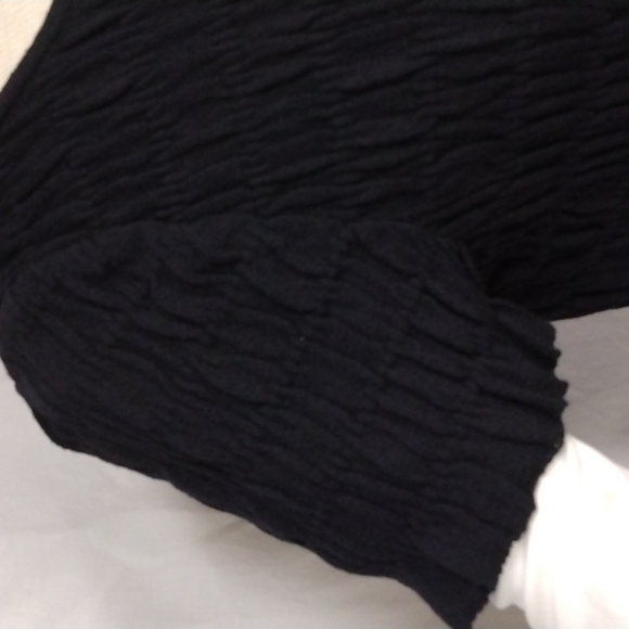 St.John Sport Black Short Sleeve Accordion Top S - Picture 5 of 14